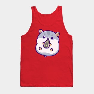 Cute Hamster Eating Sunflower Seed Tank Top